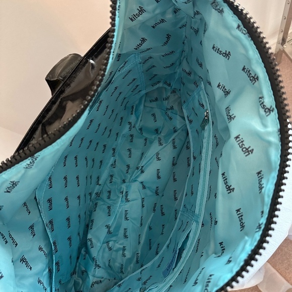 KITSON Los Angeles Black Vinyl Lrg. TOTE BAG - Picture 8 of 11